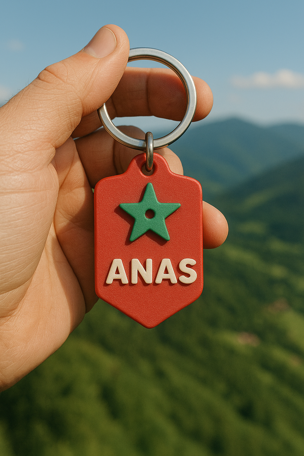 Porte-clé Maroc – Impression 3D personnalisée (prénom au choix)