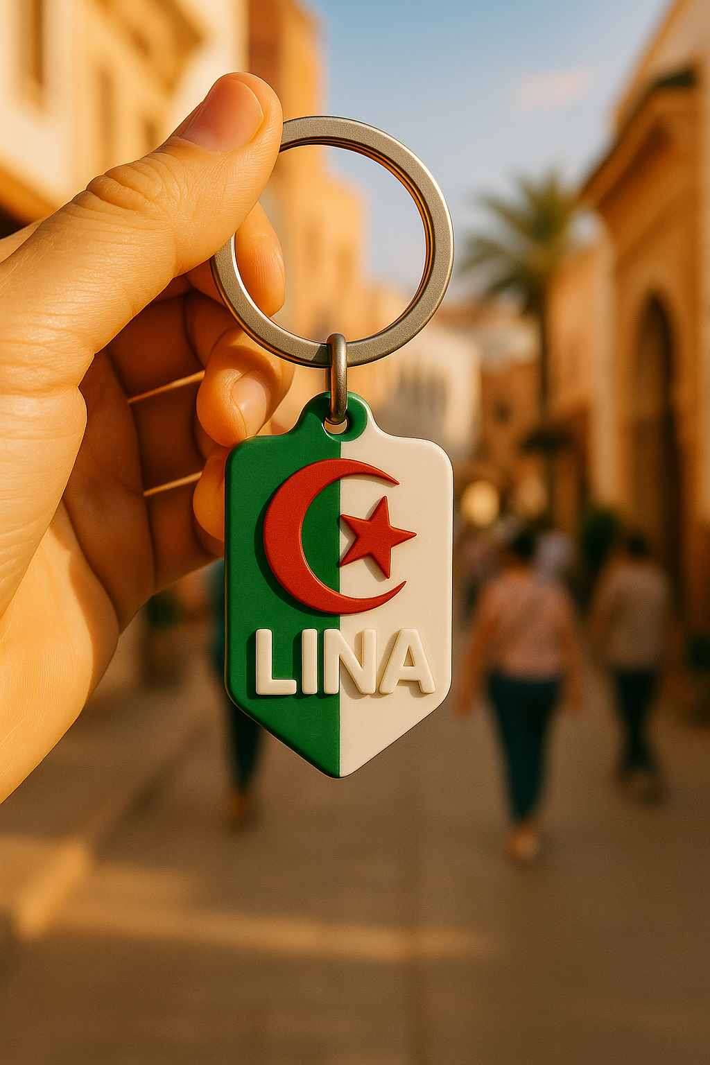 Porte-clé Algérie – Impression 3D personnalisée (prénom au choix)