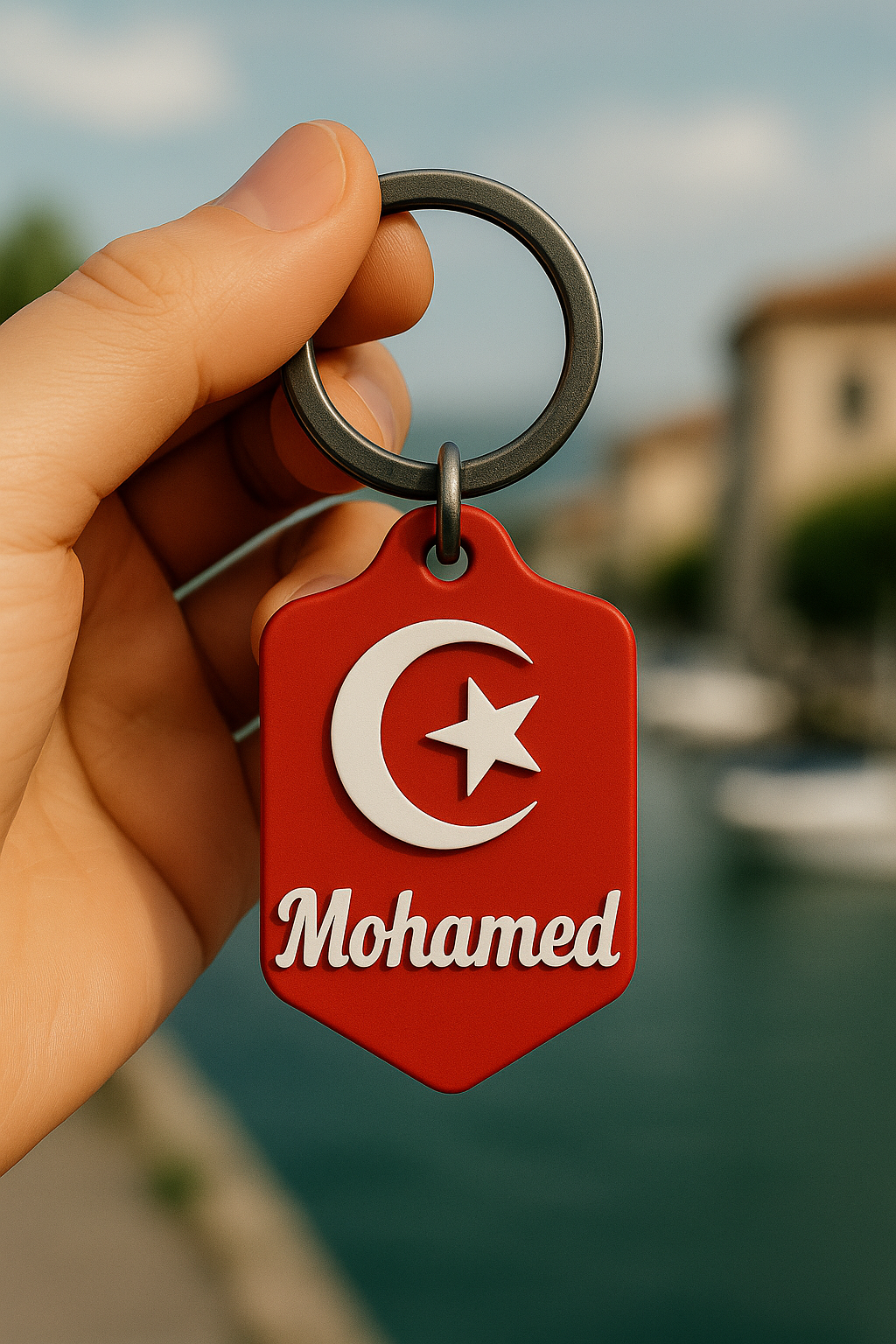 Porte-clé Tunisie – Impression 3D personnalisée (prénom au choix)