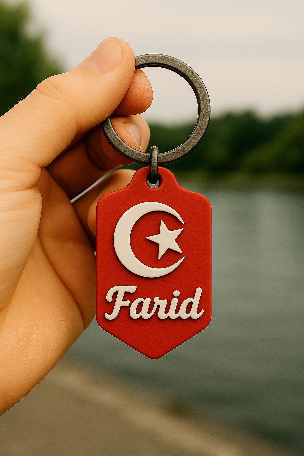 Porte-clé Tunisie – Impression 3D personnalisée (prénom au choix)