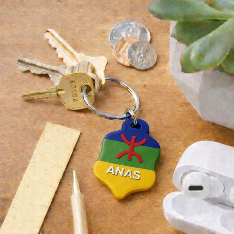 Porte-clé personnalisé – Pays au choix | Impression 3D avec prénom