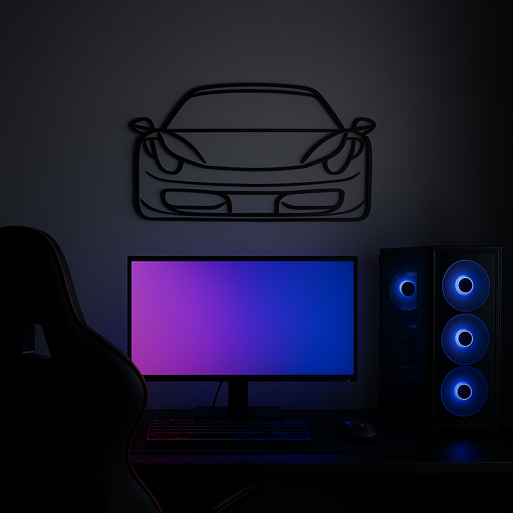 Silhouette mural - Ferrari 458