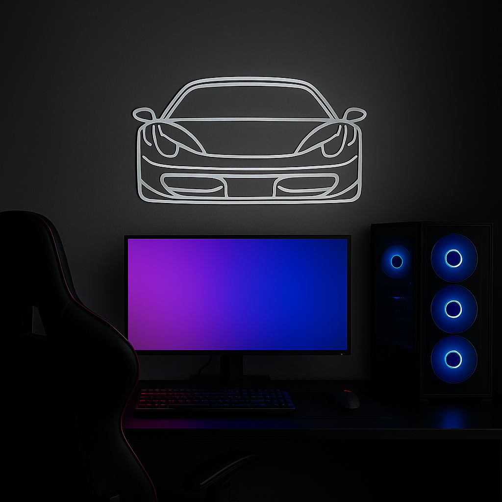 Silhouette mural - Ferrari 458