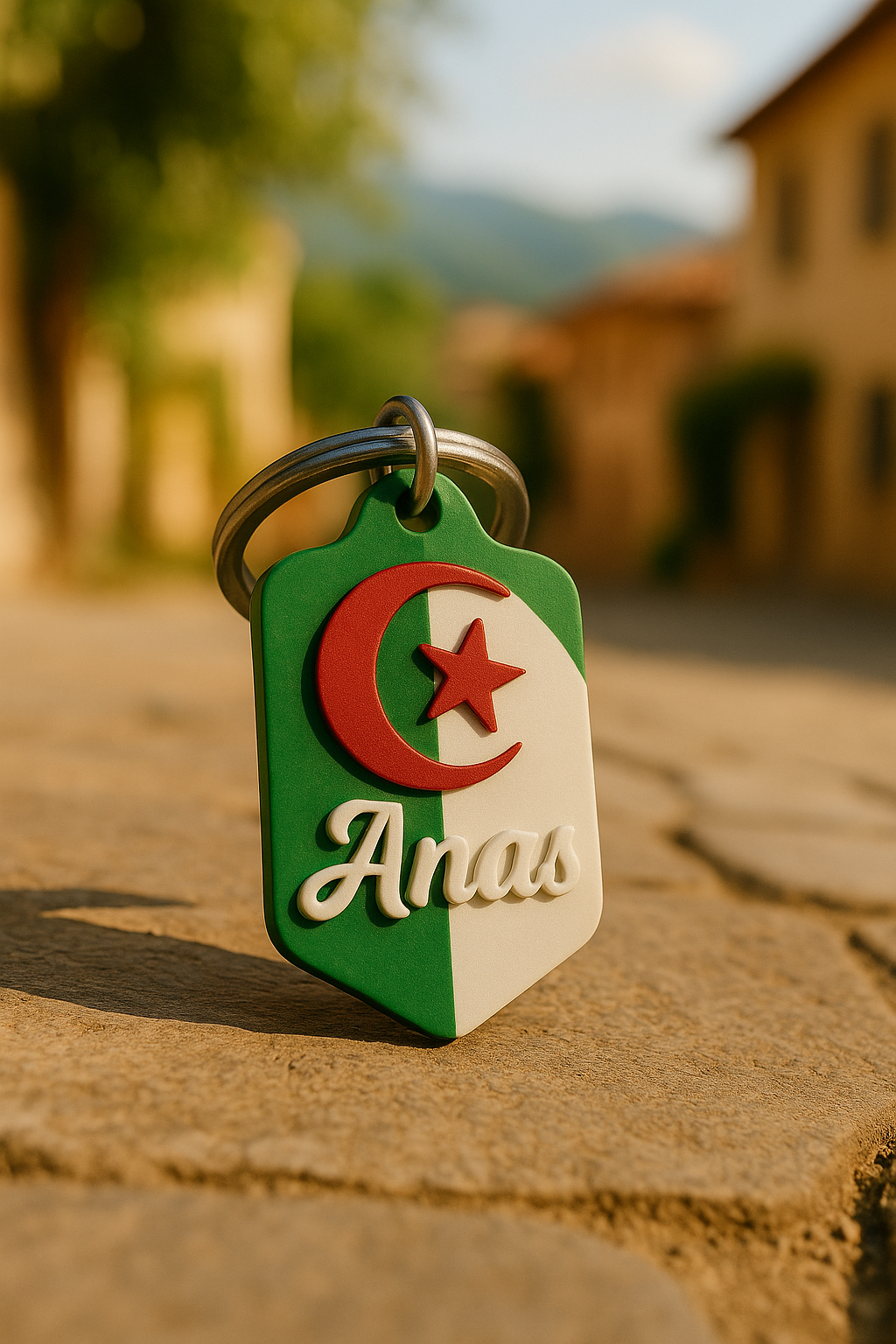 Porte-clé Algérie – Impression 3D personnalisée (prénom au choix)