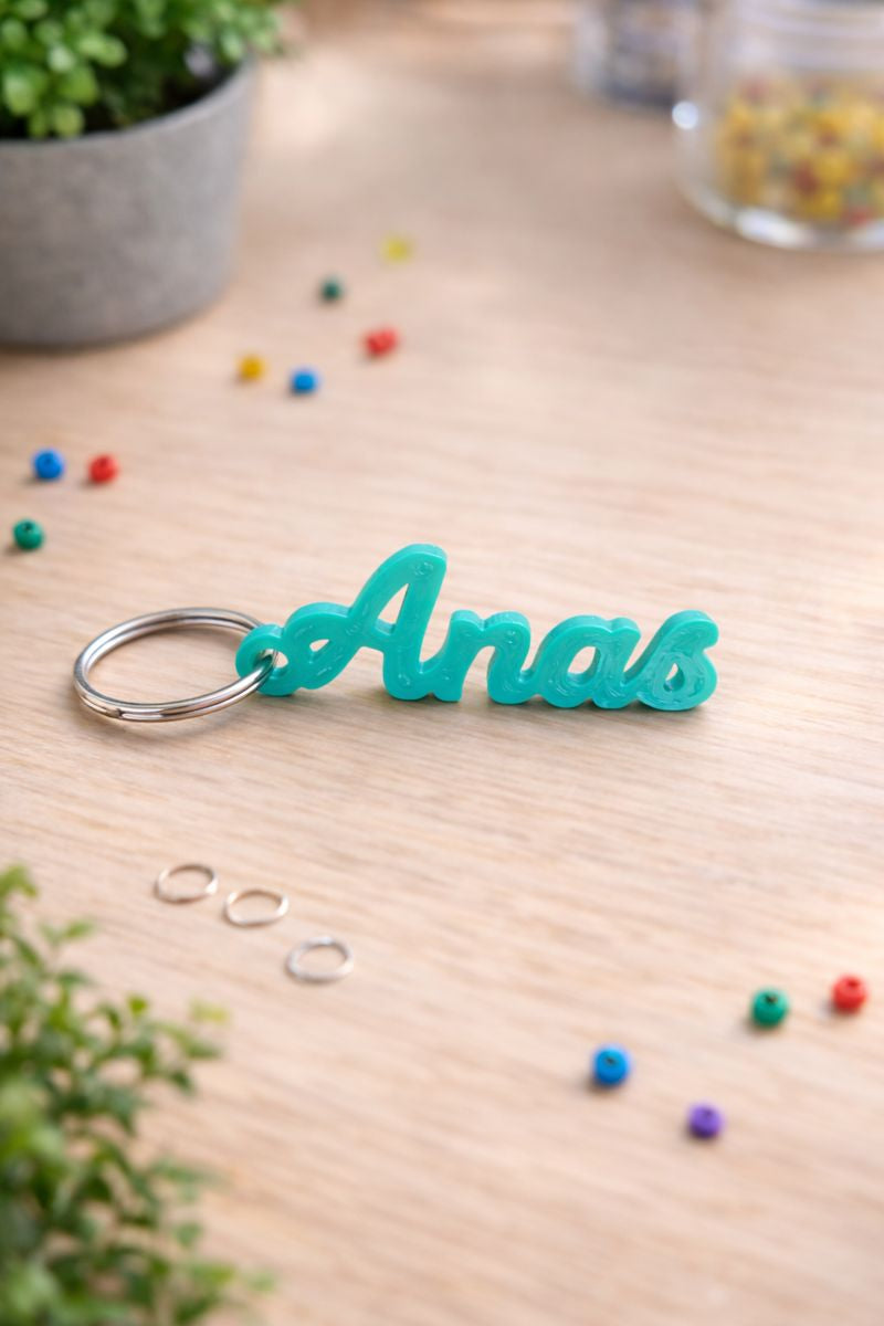 Porte-clé prénom personnalisé – Impression 3D – Cadeau unique