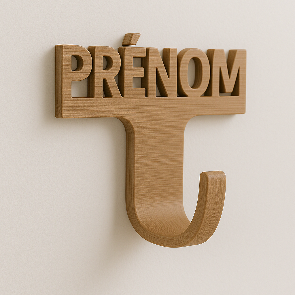 Porte-manteau personnalisé avec prénom – Design moderne et impression 3D
