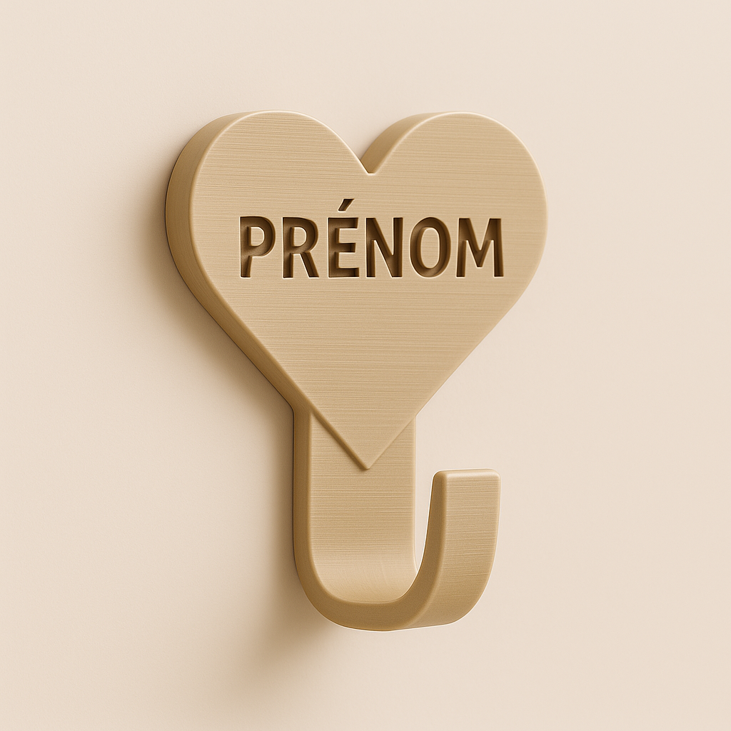 Porte-manteau cœur personnalisé – Décoration moderne en impression 3D