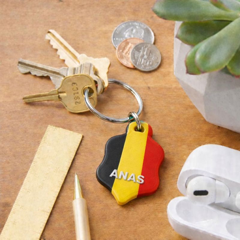 Porte-clé personnalisé – Pays au choix | Impression 3D avec prénom