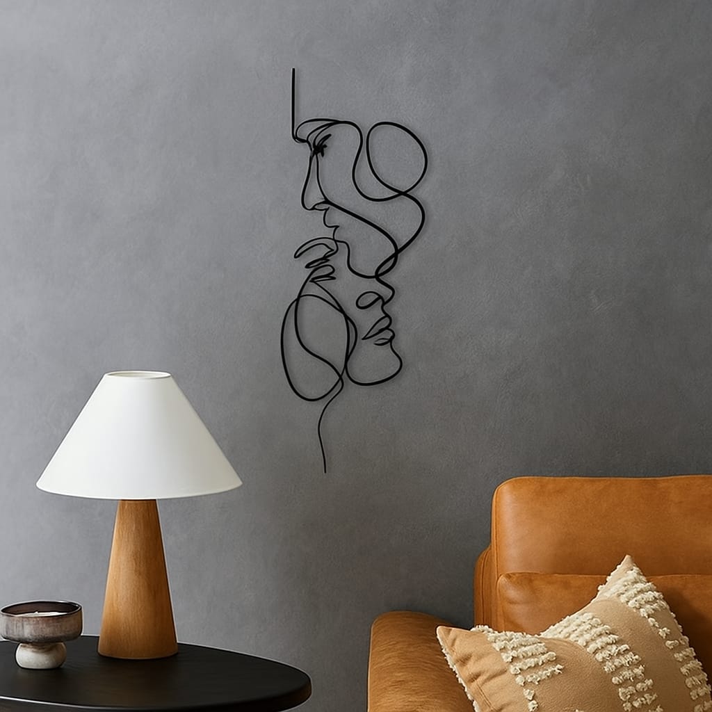 Décoration murale minimaliste – Visage moderne 3D