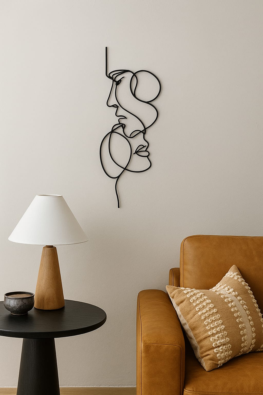 Décoration murale minimaliste – Visage moderne 3D