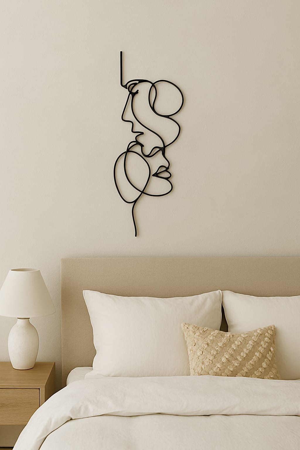 Décoration murale minimaliste – Visage moderne 3D