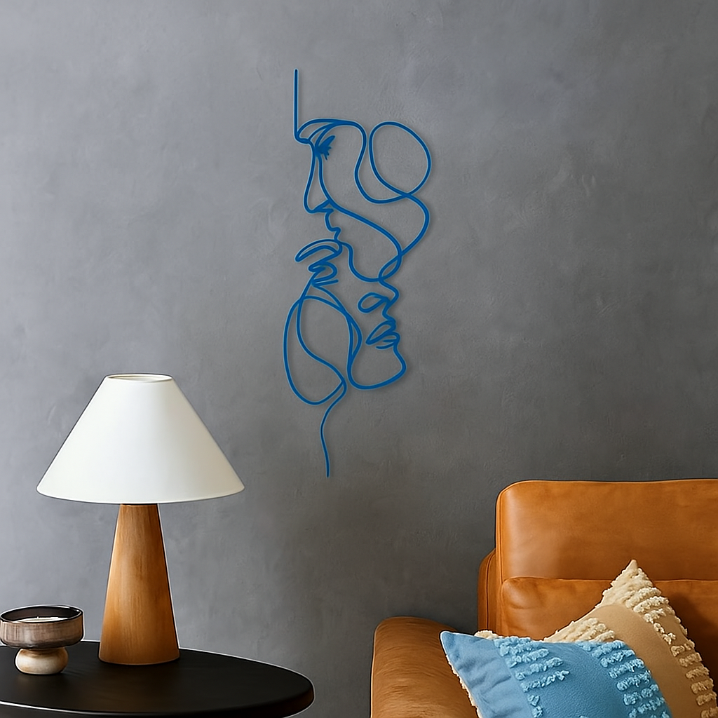 Décoration murale minimaliste – Visage moderne 3D