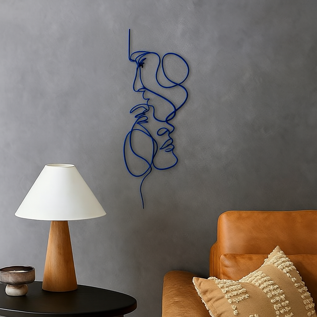 Décoration murale minimaliste – Visage moderne 3D