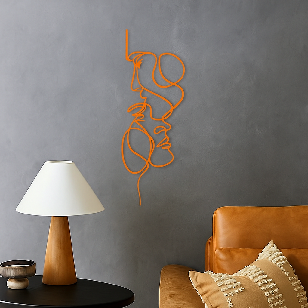 Décoration murale minimaliste – Visage moderne 3D