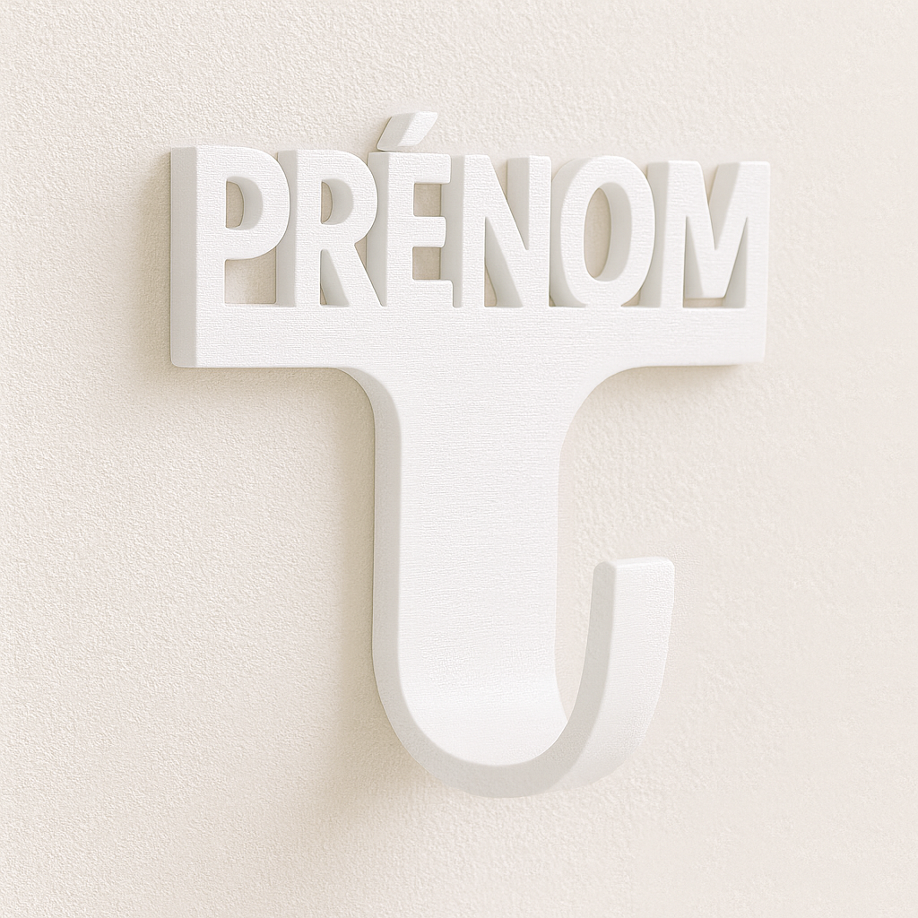 Porte-manteau personnalisé avec prénom – Design moderne et impression 3D