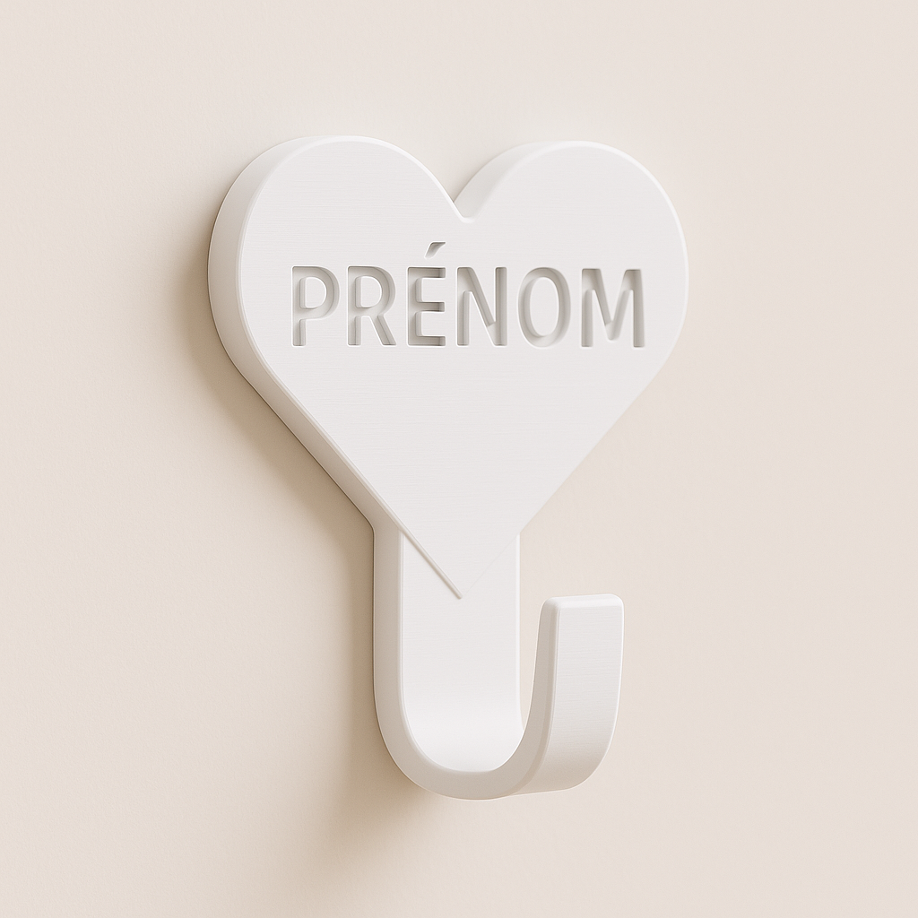 Porte-manteau cœur personnalisé – Décoration moderne en impression 3D