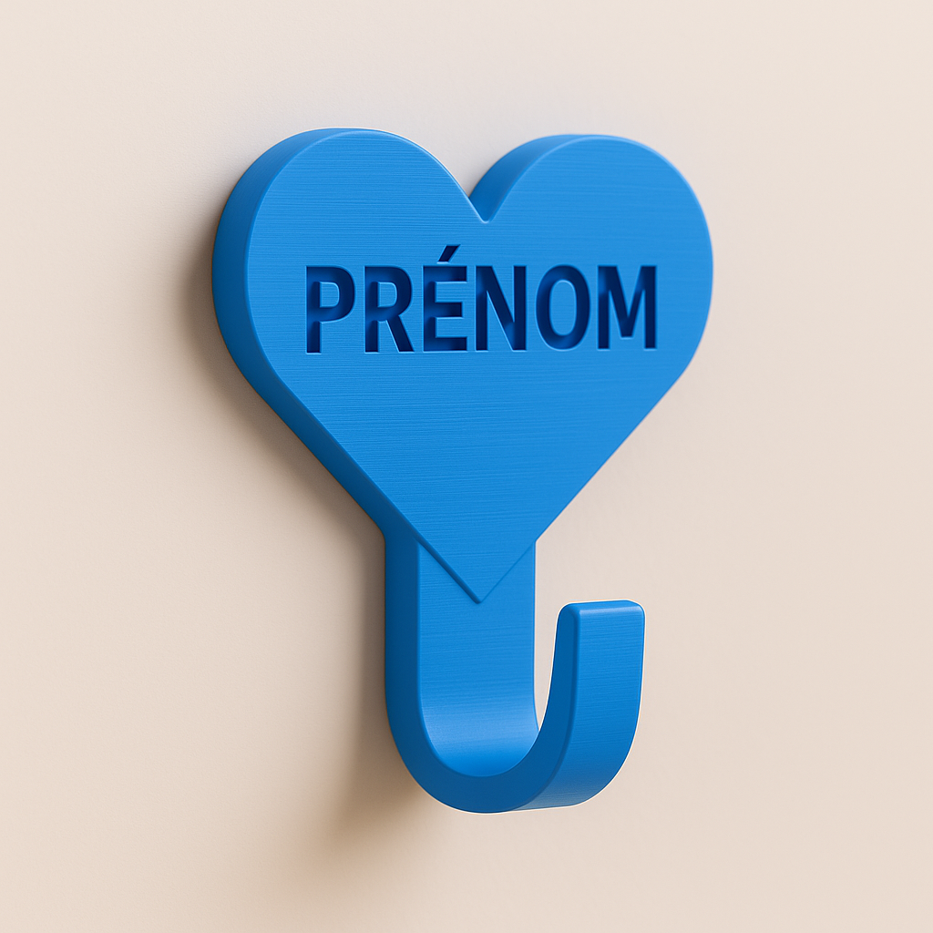Porte-manteau cœur personnalisé – Décoration moderne en impression 3D