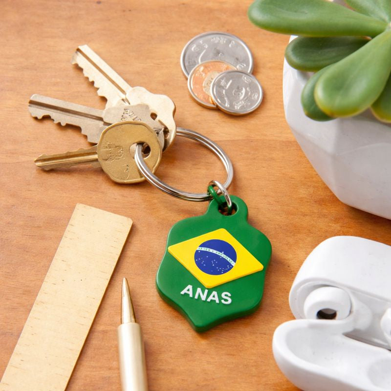 Porte-clé personnalisé – Pays au choix | Impression 3D avec prénom