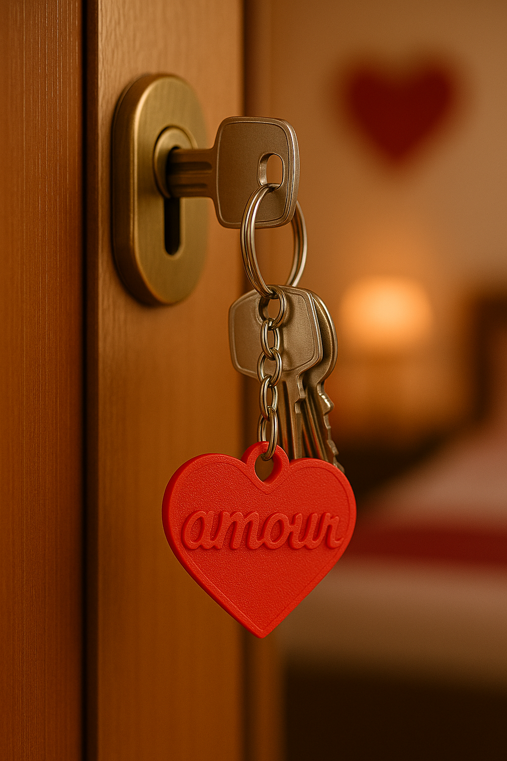 Porte-clé cœur personnalisé – Gravure de prénom ou mot au choix