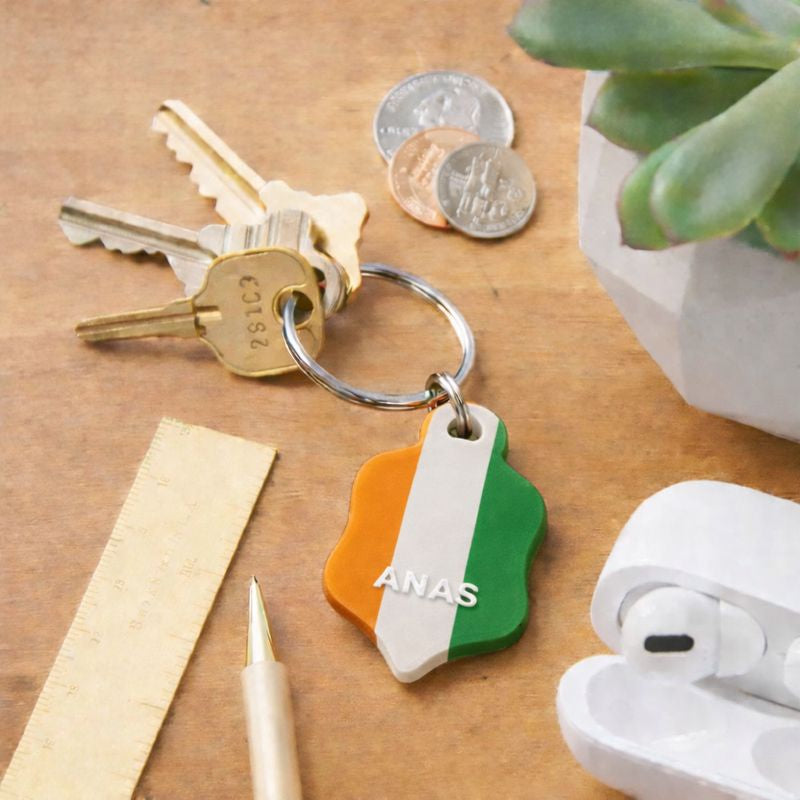 Porte-clé personnalisé – Pays au choix | Impression 3D avec prénom