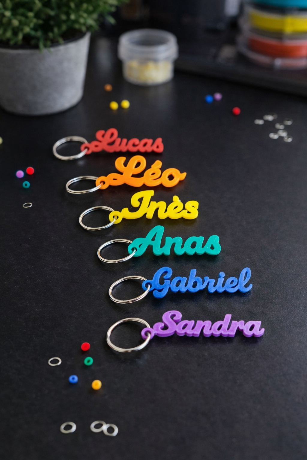 Porte-clé prénom personnalisé – Impression 3D – Cadeau unique