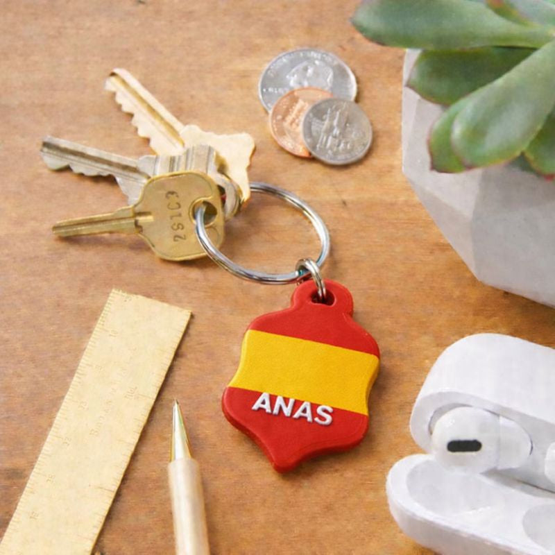 Porte-clé personnalisé – Pays au choix | Impression 3D avec prénom