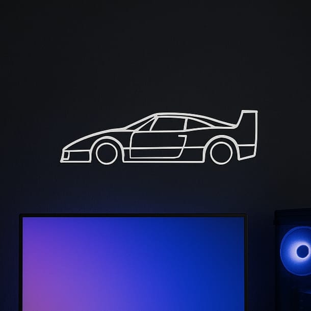 Silhouette mural - Ferrari F40