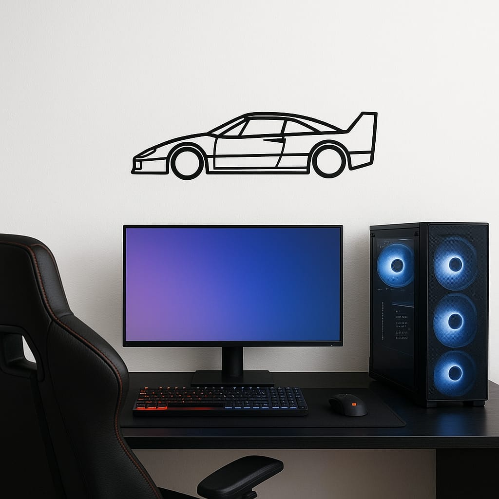 Silhouette mural - Ferrari F40