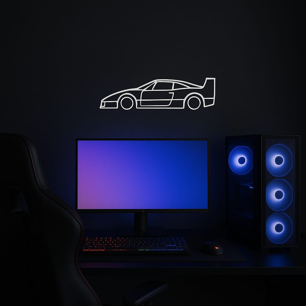 Silhouette mural - Ferrari F40