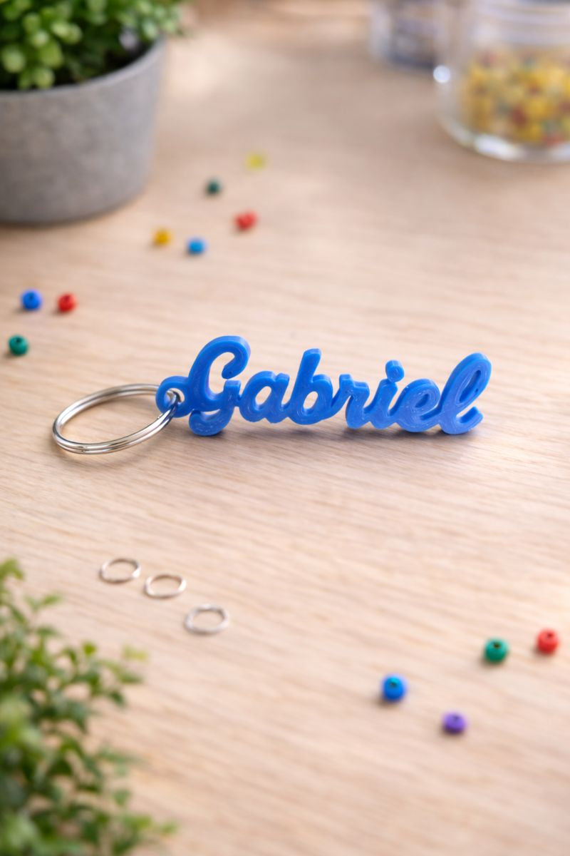 Porte-clé prénom personnalisé – Impression 3D – Cadeau unique