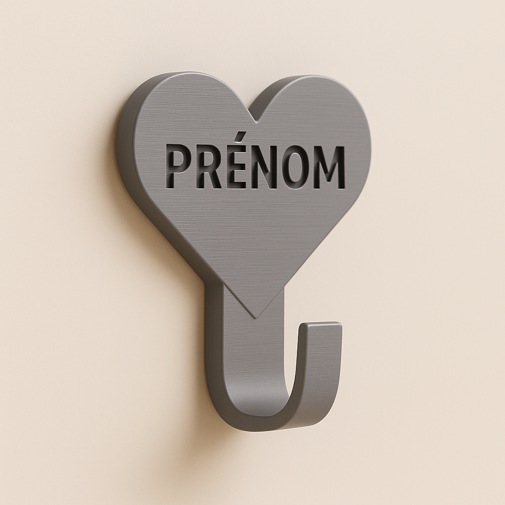 Porte-manteau cœur personnalisé – Décoration moderne en impression 3D