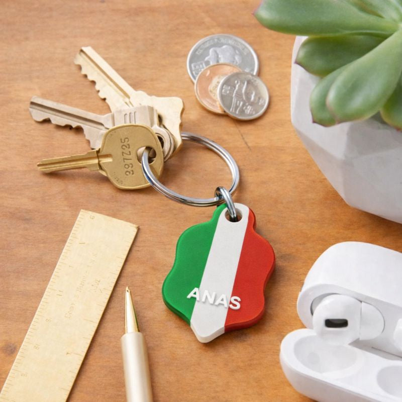 Porte-clé personnalisé – Pays au choix | Impression 3D avec prénom