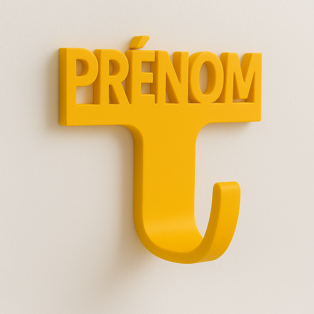 Porte-manteau personnalisé avec prénom – Design moderne et impression 3D