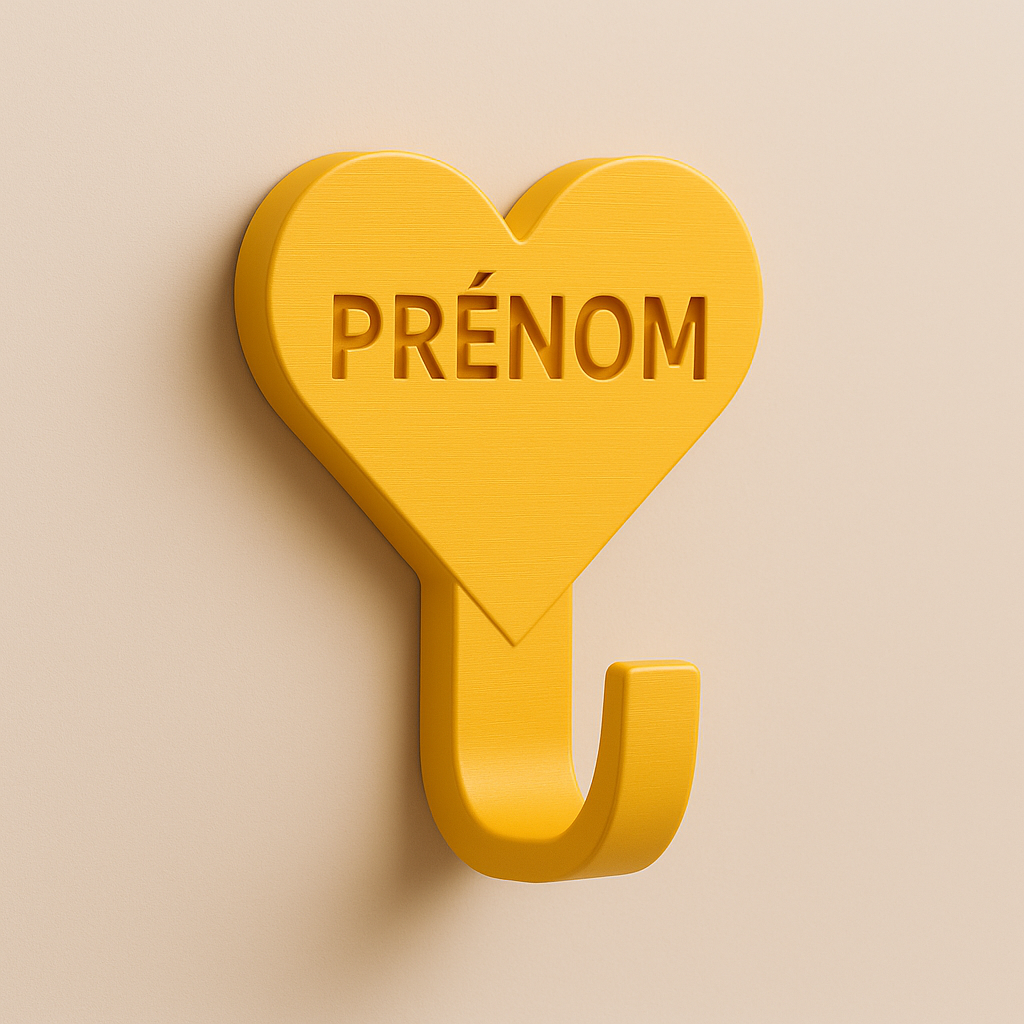 Porte-manteau cœur personnalisé – Décoration moderne en impression 3D