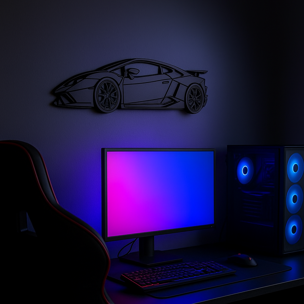 Silhouette mural - Lamborghini Aventador
