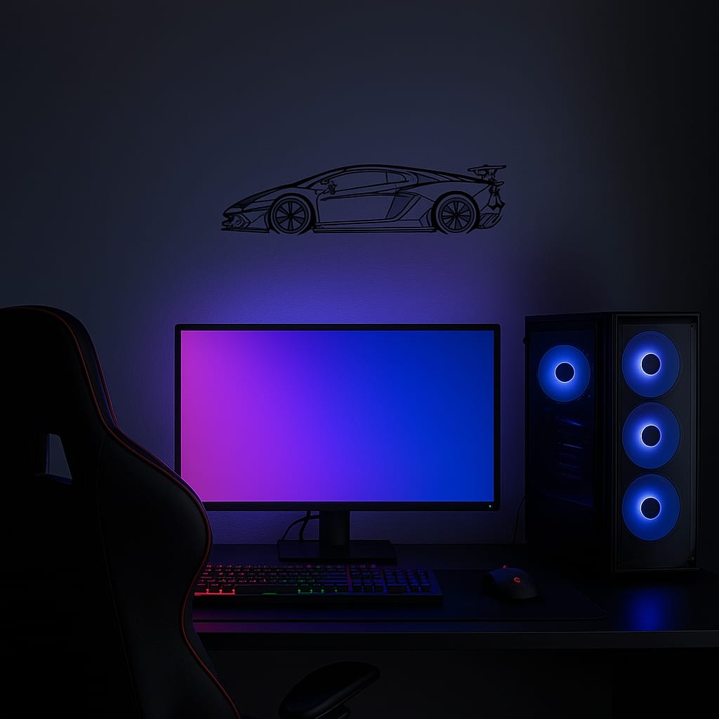 Silhouette mural - Lamborghini Aventador