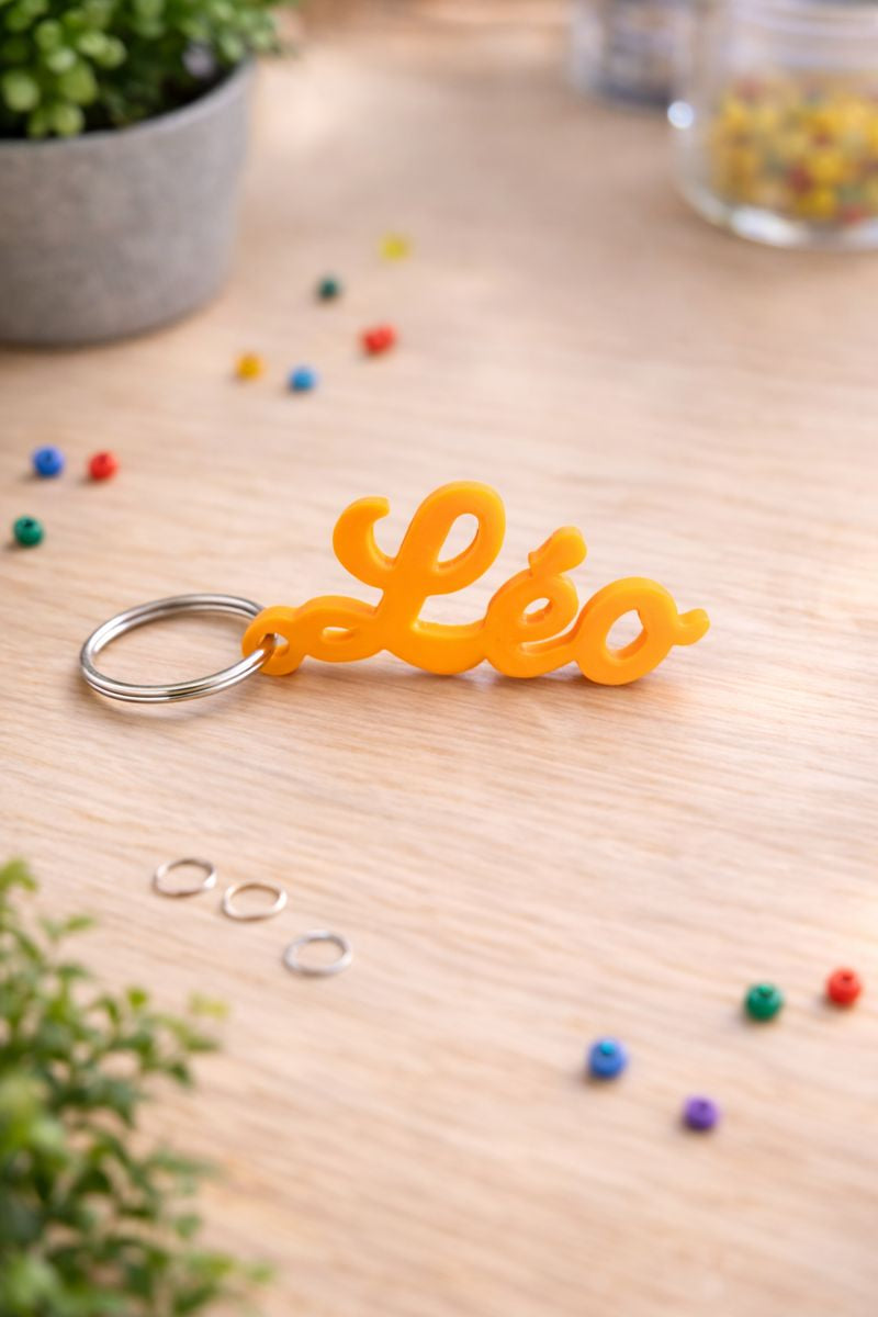 Porte-clé prénom personnalisé – Impression 3D – Cadeau unique