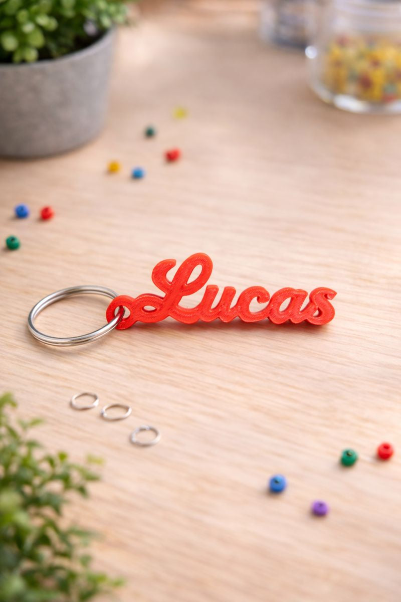 Porte-clé prénom personnalisé – Impression 3D – Cadeau unique