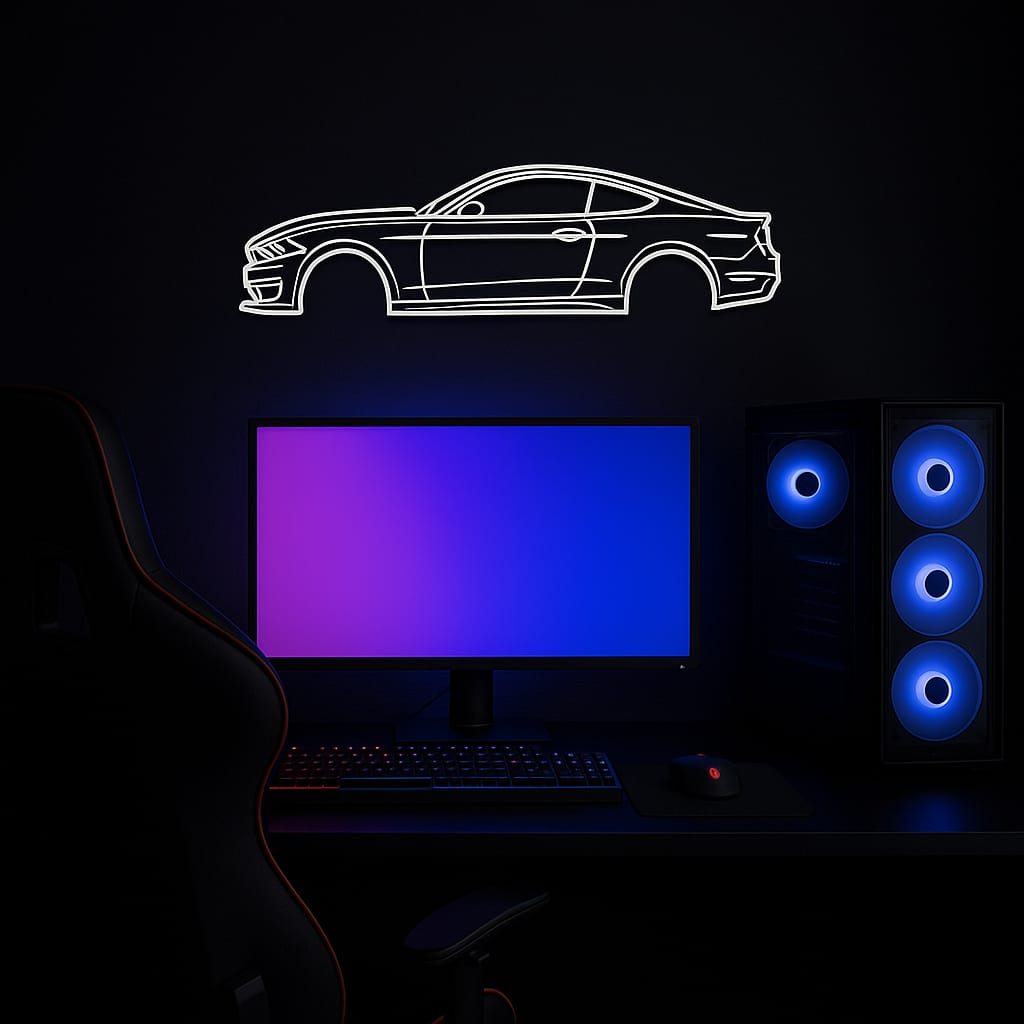 Silhouette mural - Ford Mustang