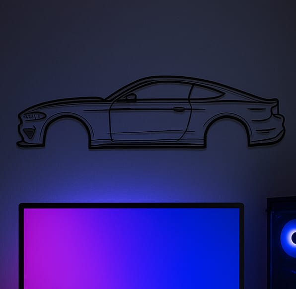 Silhouette mural - Ford Mustang