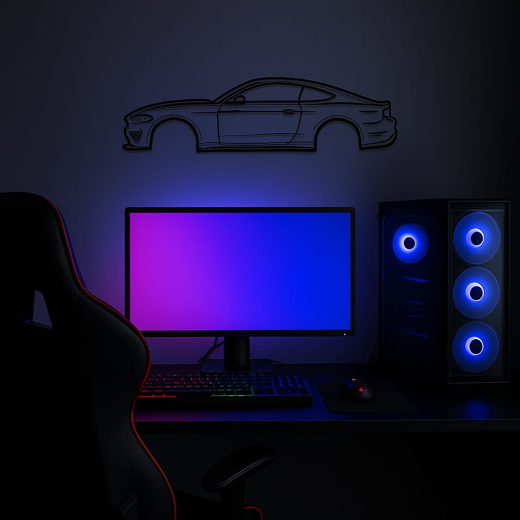 Silhouette mural - Ford Mustang