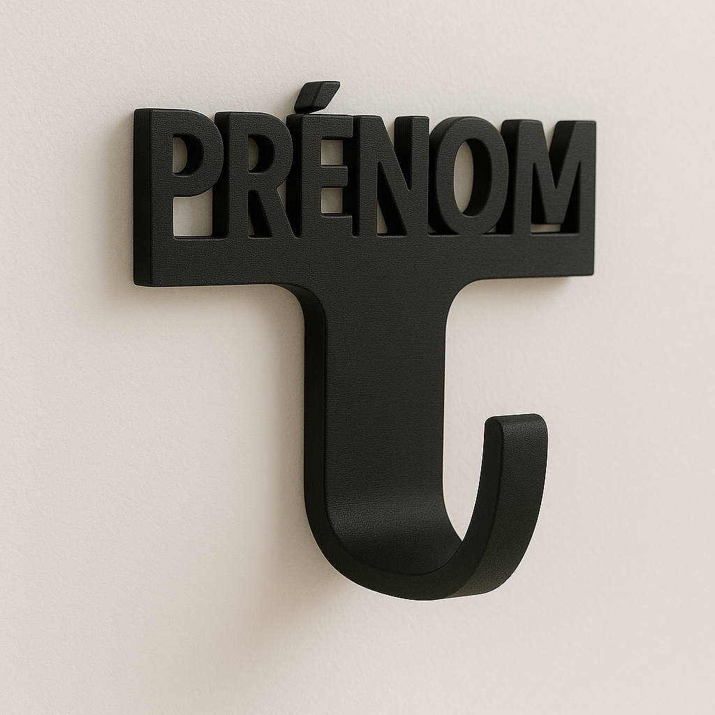 Porte-manteau personnalisé avec prénom – Design moderne et impression 3D