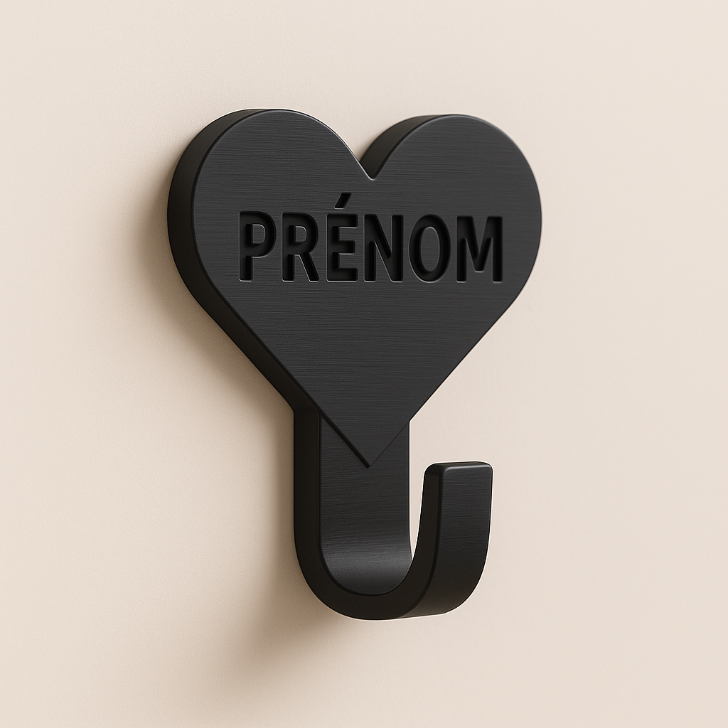 Porte-manteau cœur personnalisé – Décoration moderne en impression 3D