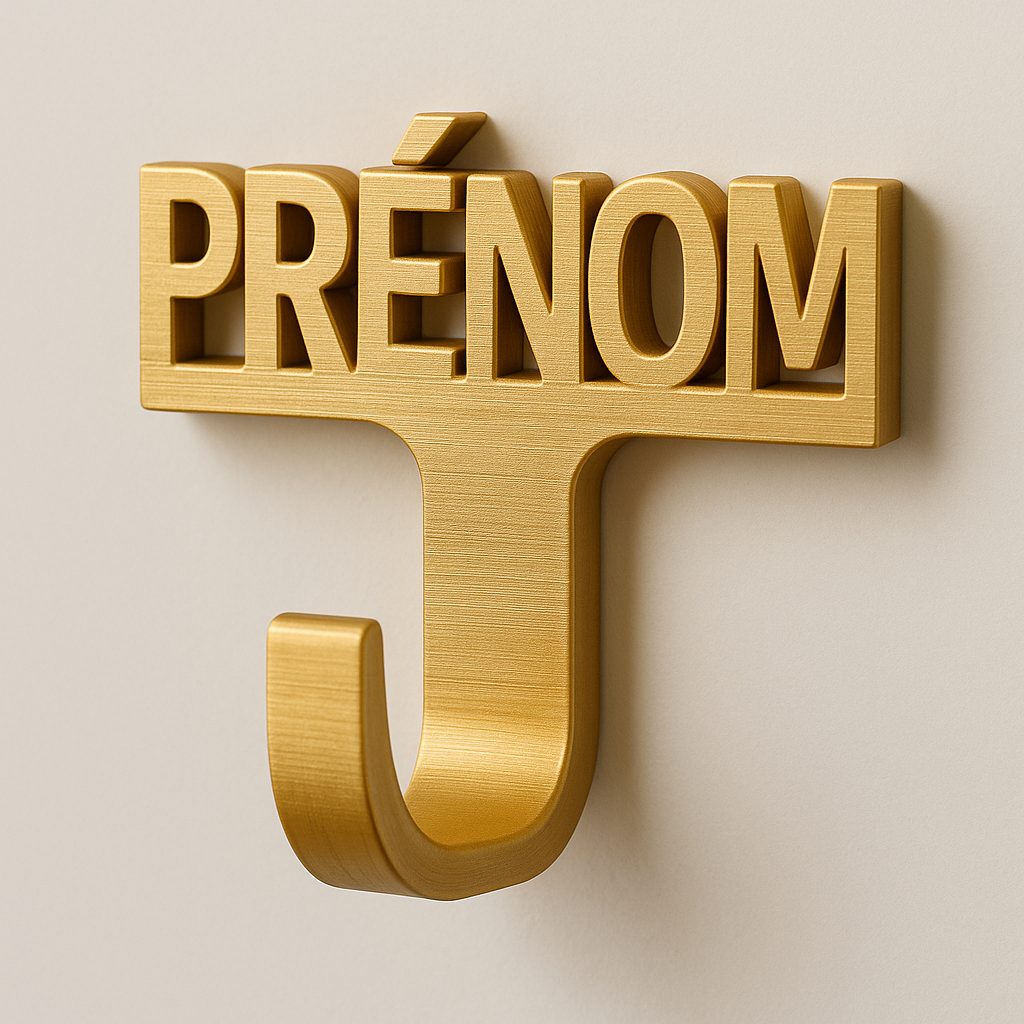 Porte-manteau personnalisé avec prénom – Design moderne et impression 3D