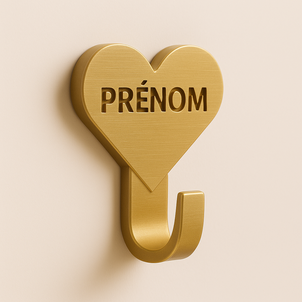 Porte-manteau cœur personnalisé – Décoration moderne en impression 3D