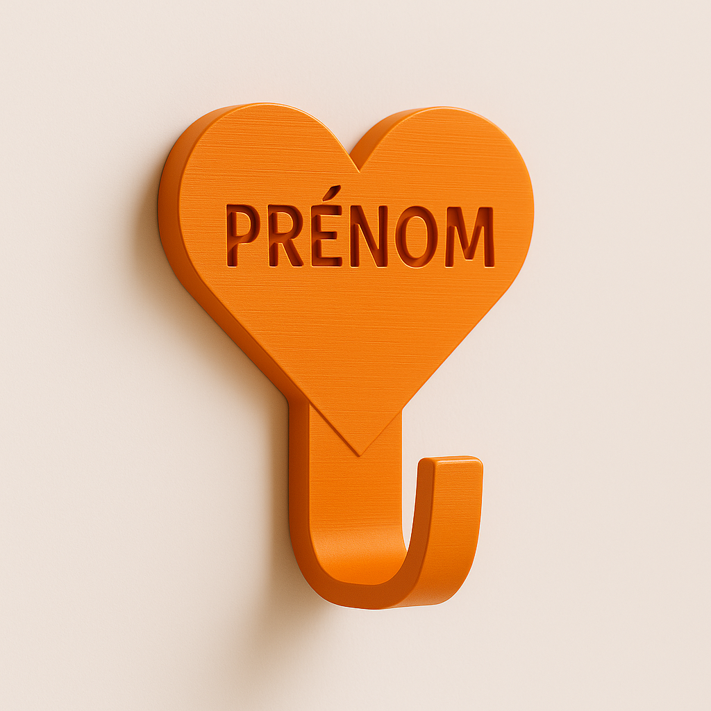 Porte-manteau cœur personnalisé – Décoration moderne en impression 3D
