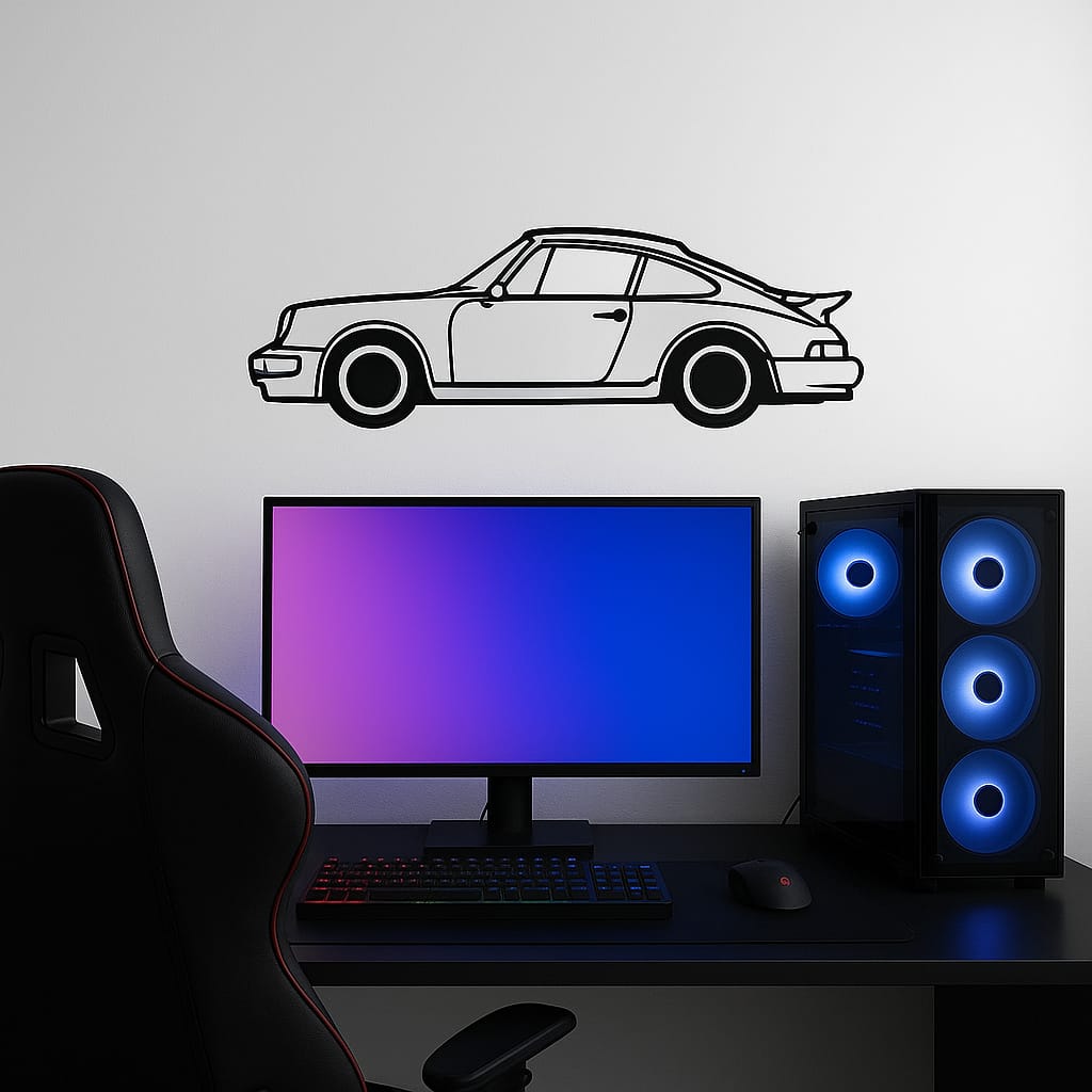 Silhouette mural - Porsche 964