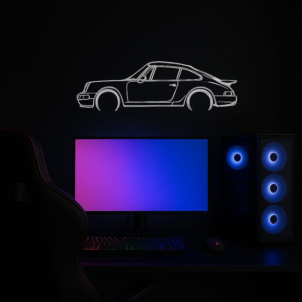Silhouette mural - Porsche 964