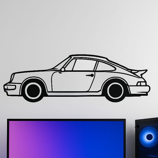 Silhouette mural - Porsche 964