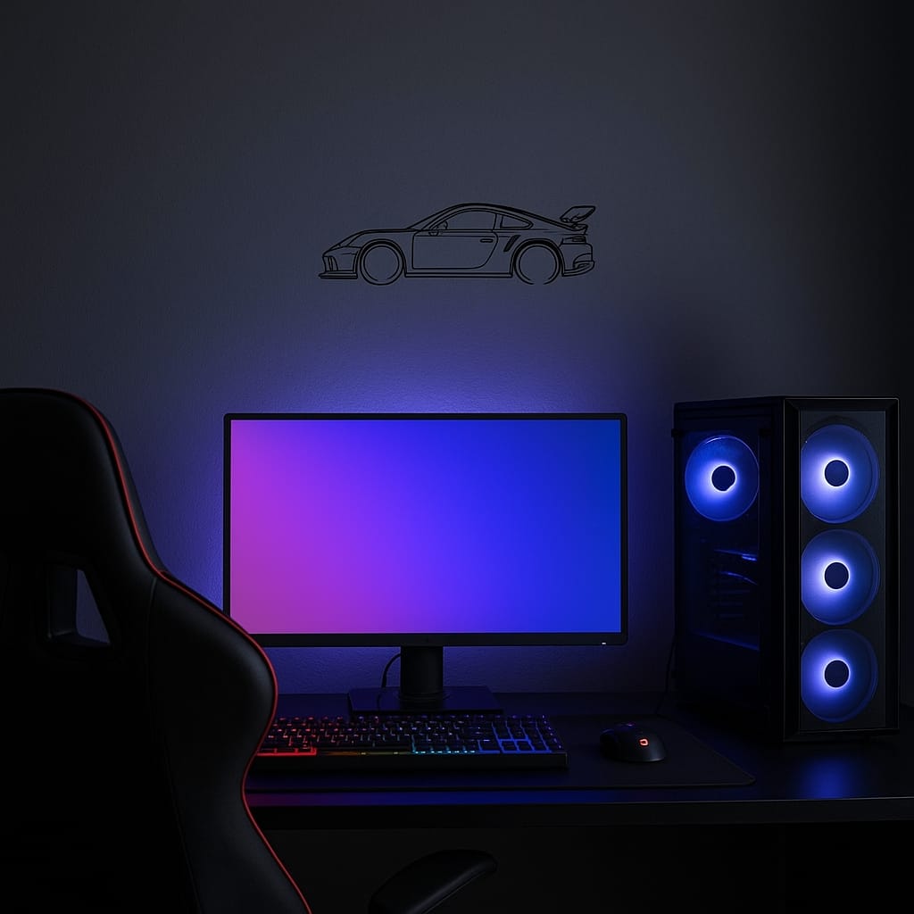 Silhouette mural - Porsche GT3